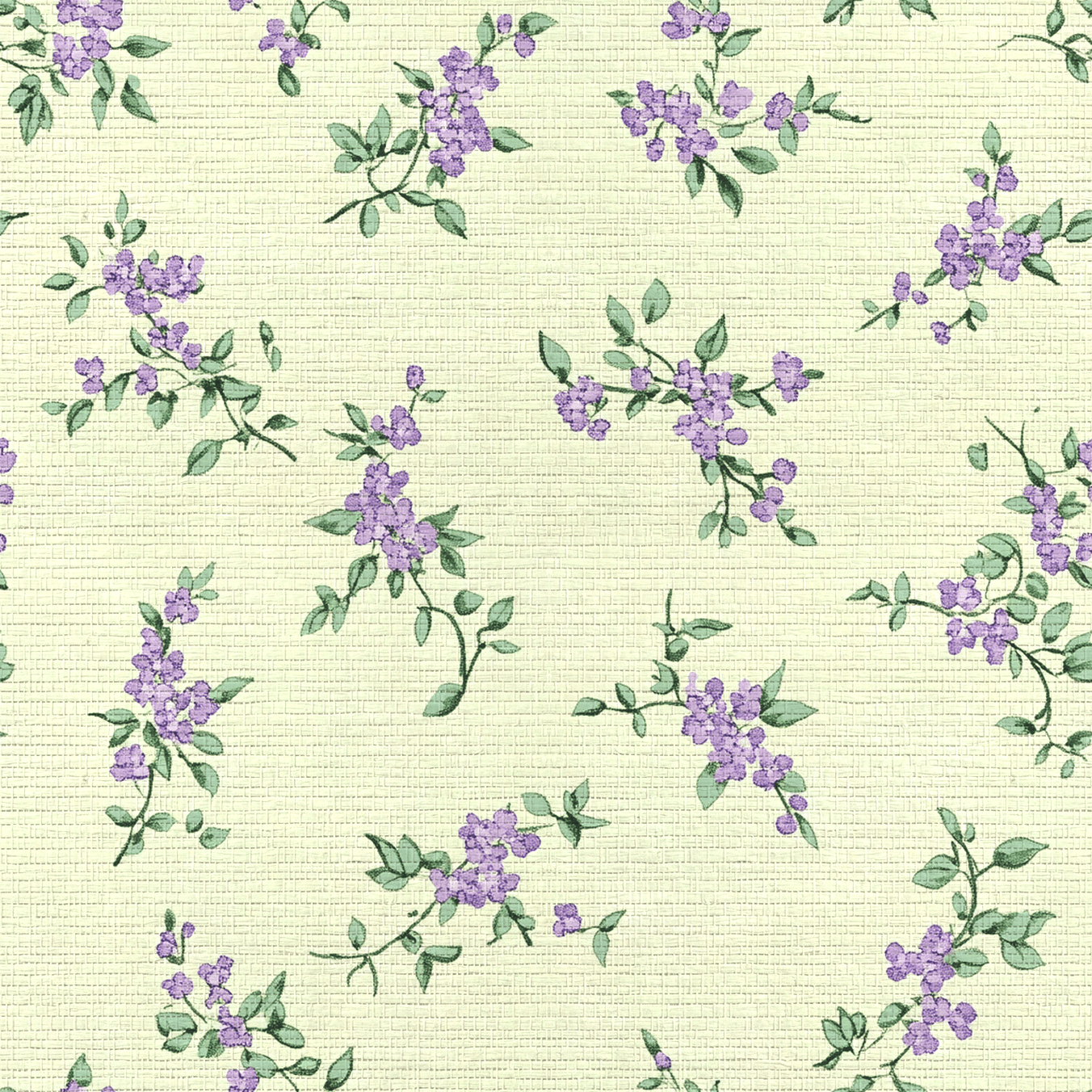Lavender Sprig Faux Grasscloth Wallpaper - Lemon Park