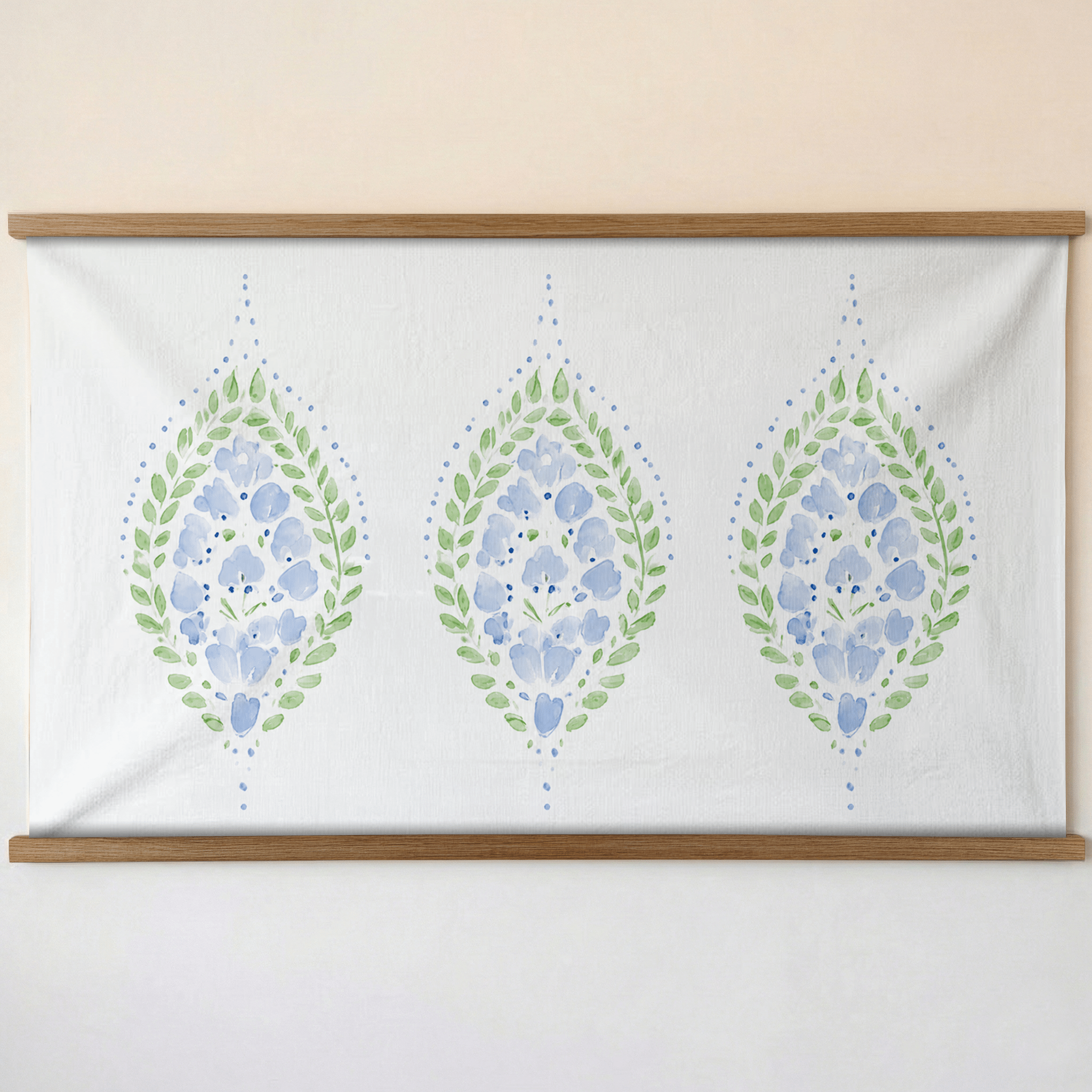 Leaf Me Be Cloud Medallions Study - Tapestry - Lemon Park