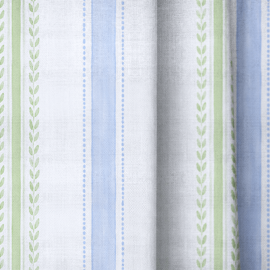 Leaf Me Be Garden Stripe - Drapery - Lemon Park