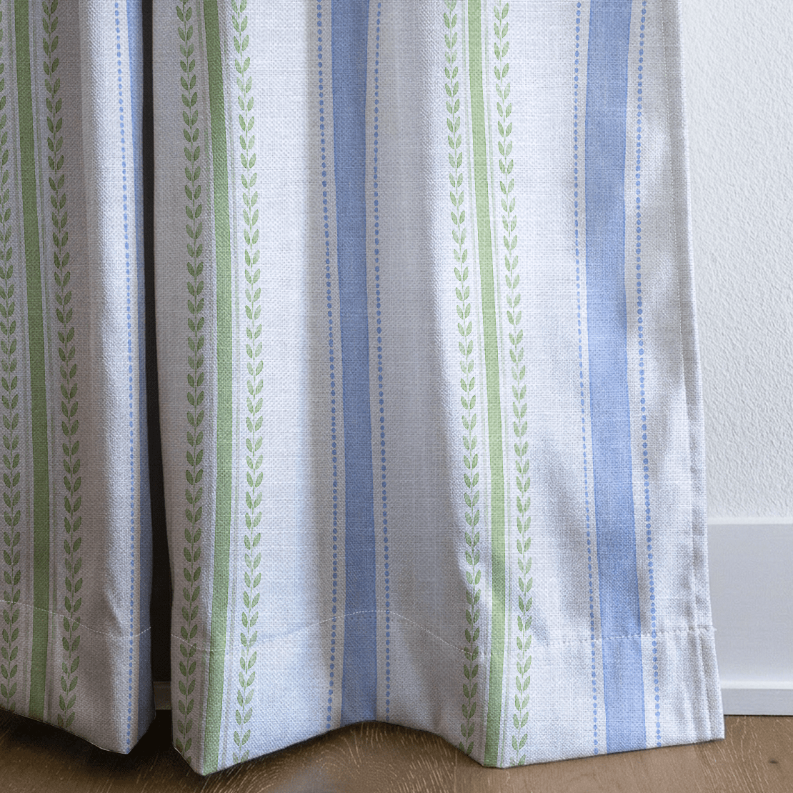 Leaf Me Be Garden Stripe - Drapery - Lemon Park