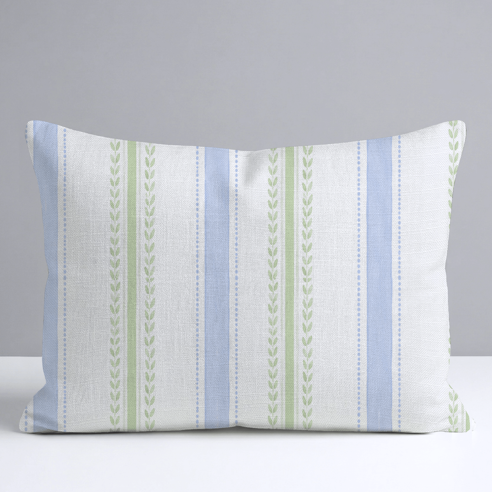 Leaf Me Be Garden Stripe Throw Pillow - Lemon Park