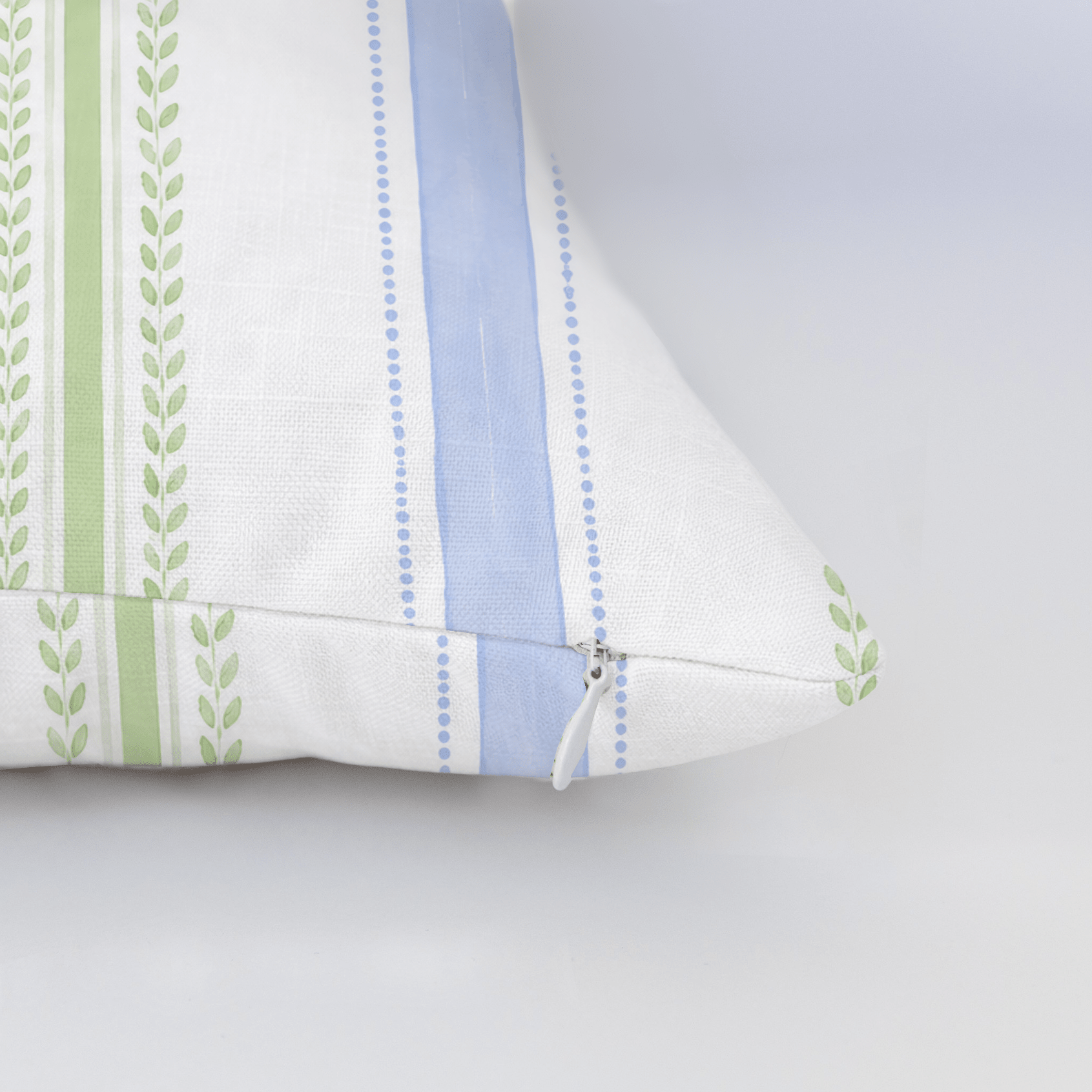 Leaf Me Be Garden Stripe Throw Pillow - Lemon Park