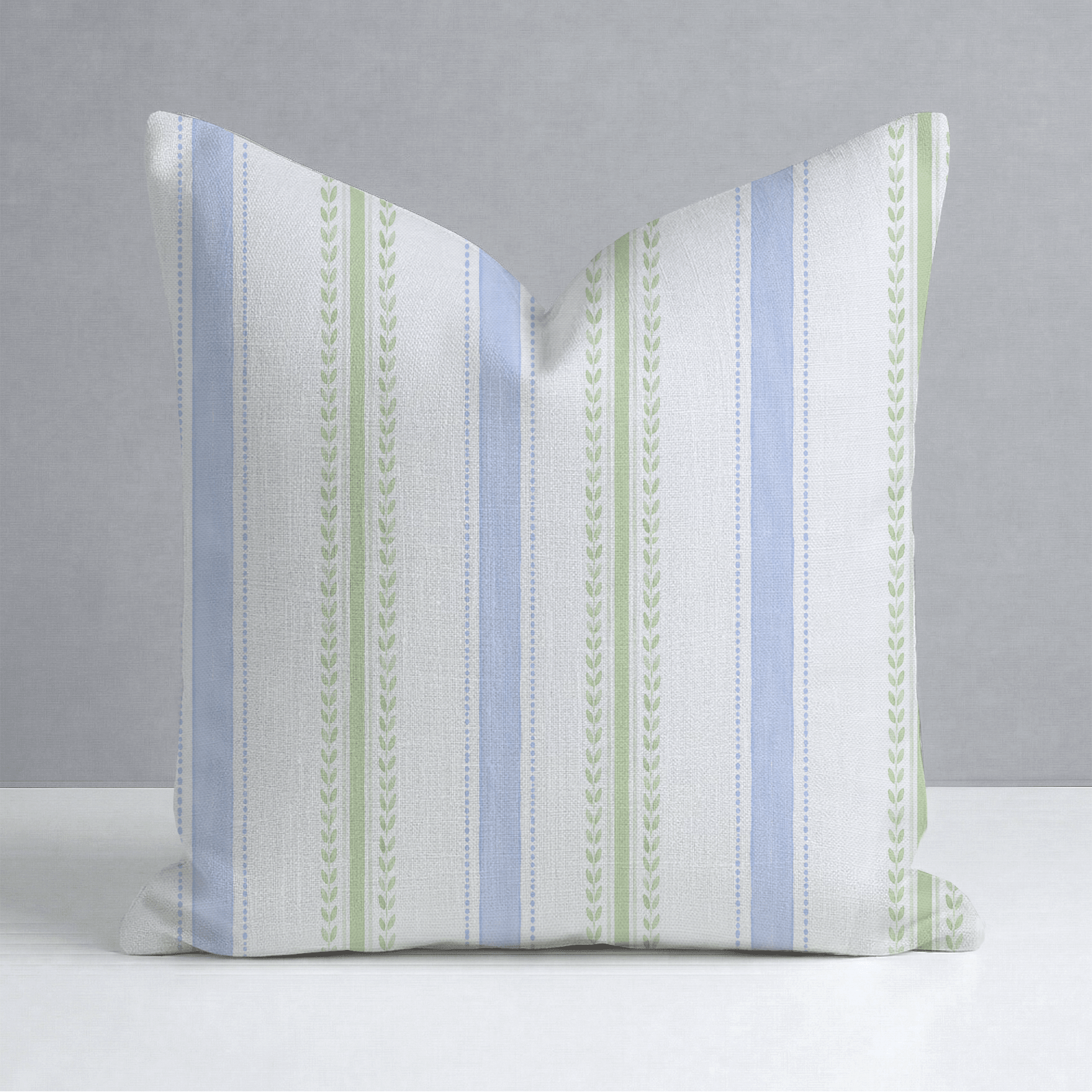 Leaf Me Be Garden Stripe Throw Pillow - Lemon Park