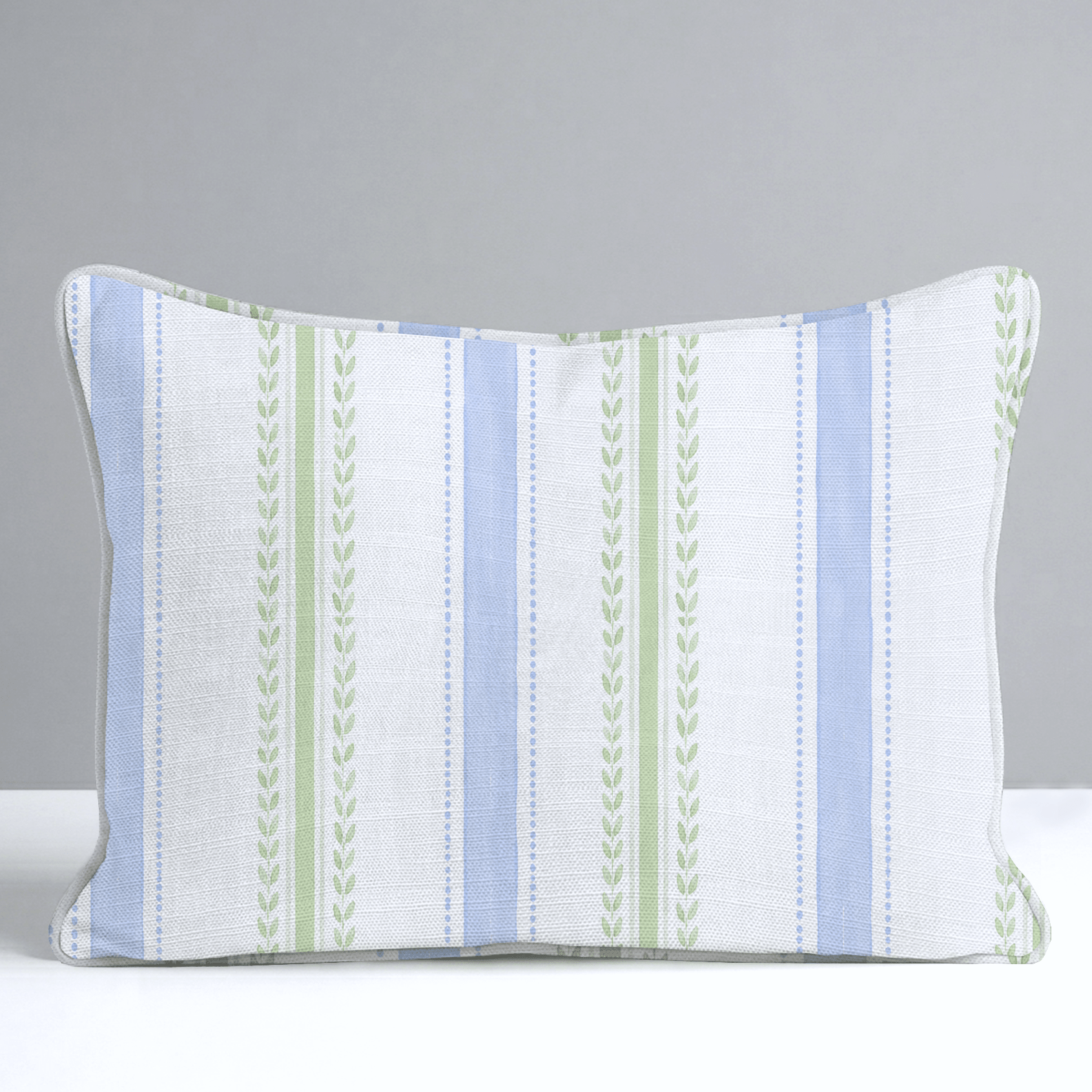 Leaf Me Be Garden Stripe Throw Pillow - Lemon Park
