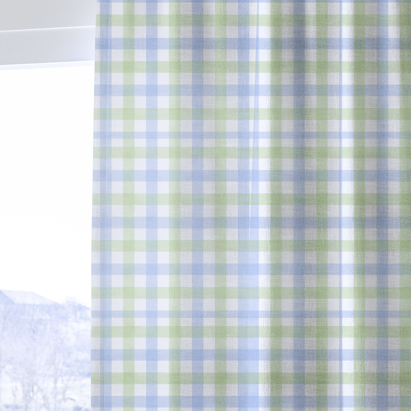 Leaf Me Be Gingham - Drapery - Lemon Park