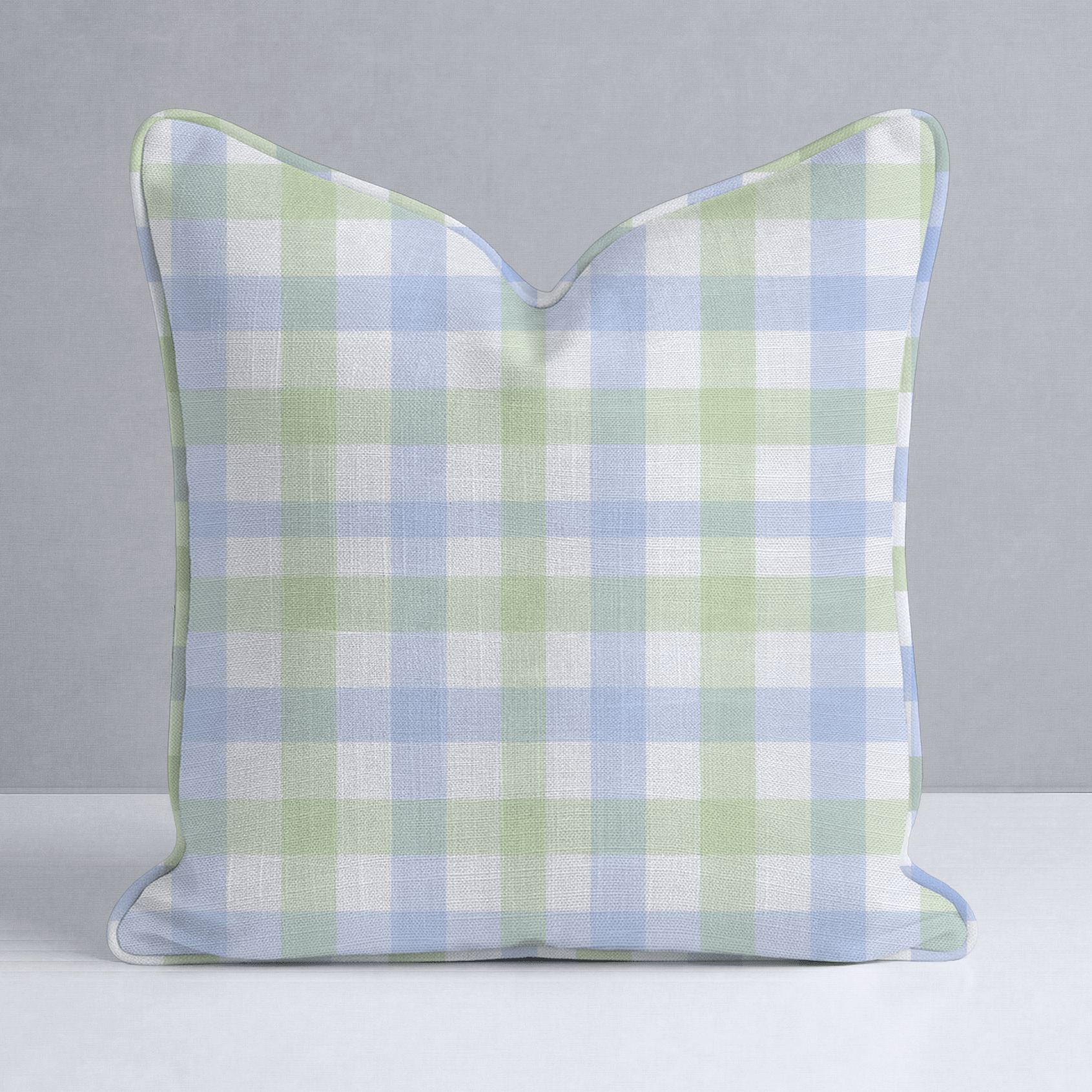 Leaf Me Be Gingham Throw Pillow - Lemon Park