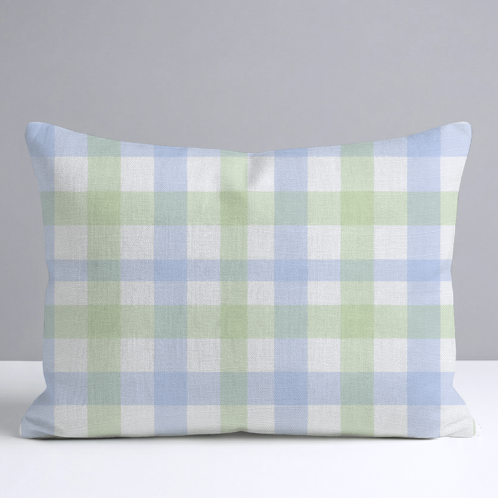 Leaf Me Be Gingham Throw Pillow - Lemon Park