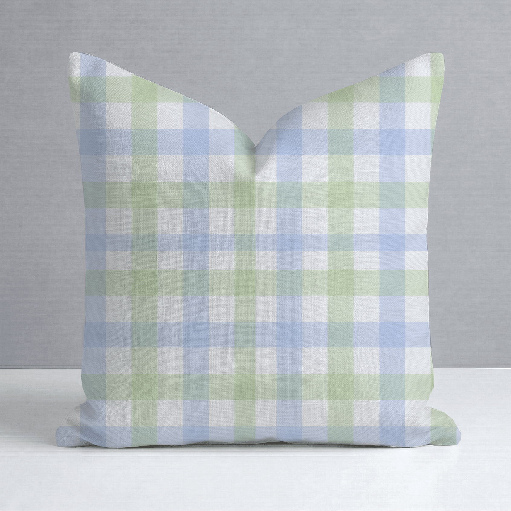 Leaf Me Be Gingham Throw Pillow - Lemon Park