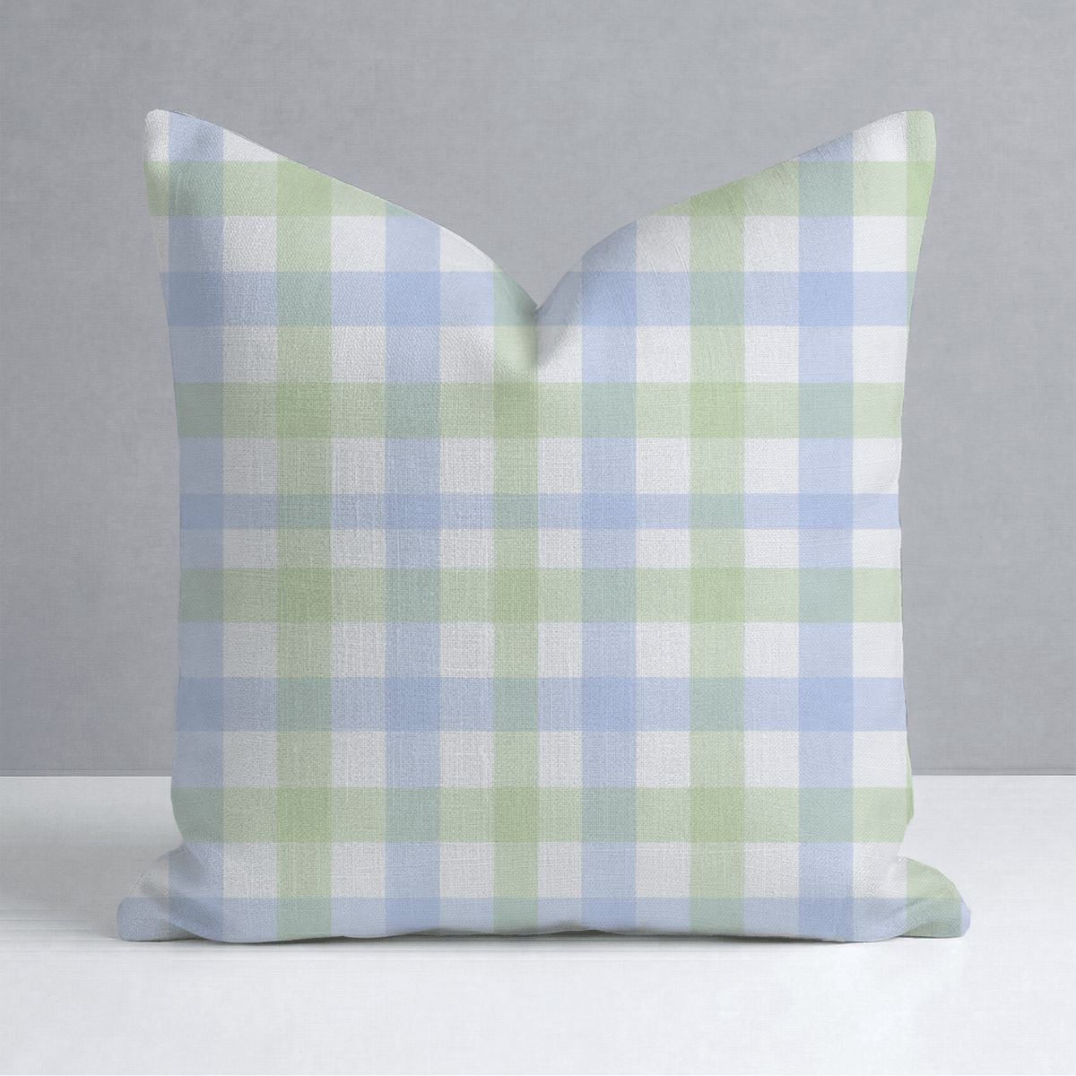 Leaf Me Be Gingham Throw Pillow - Lemon Park