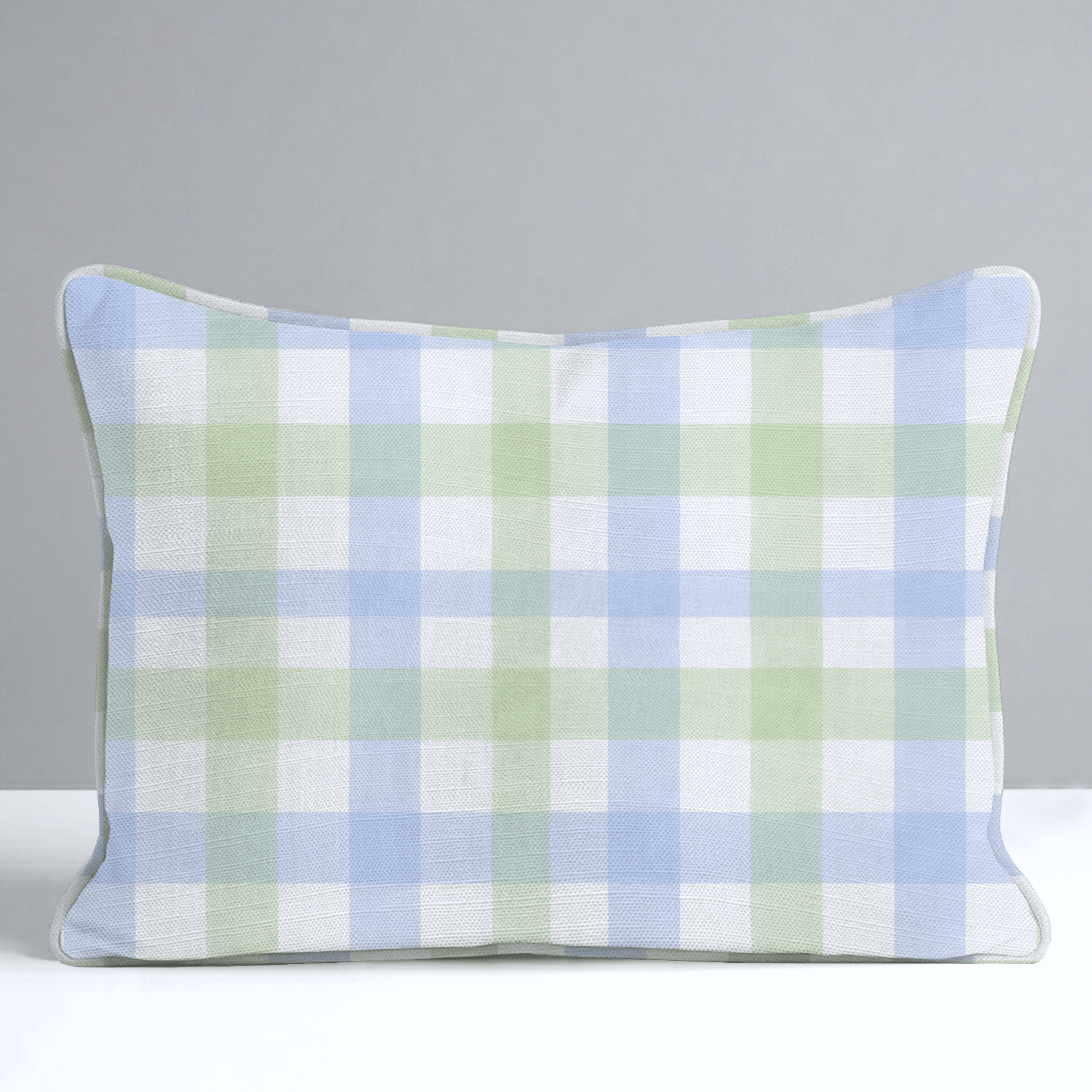 Leaf Me Be Gingham Throw Pillow - Lemon Park