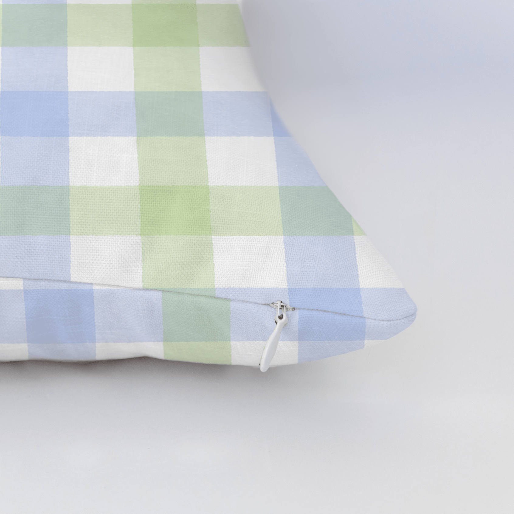 Leaf Me Be Gingham Throw Pillow - Lemon Park