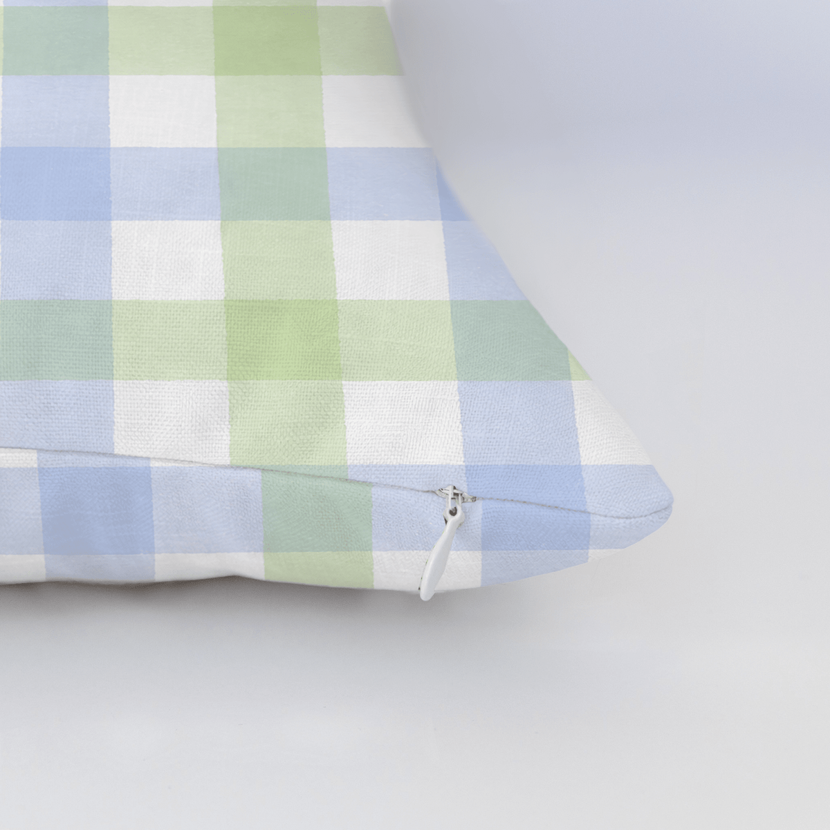 Leaf Me Be Gingham Throw Pillow - Lemon Park