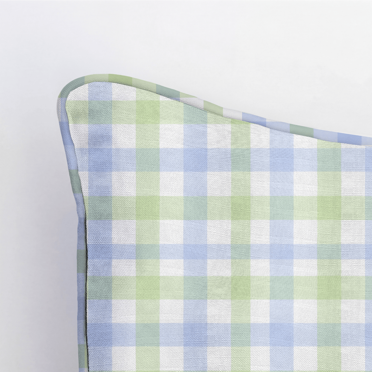 Leaf Me Be Gingham Throw Pillow - Lemon Park