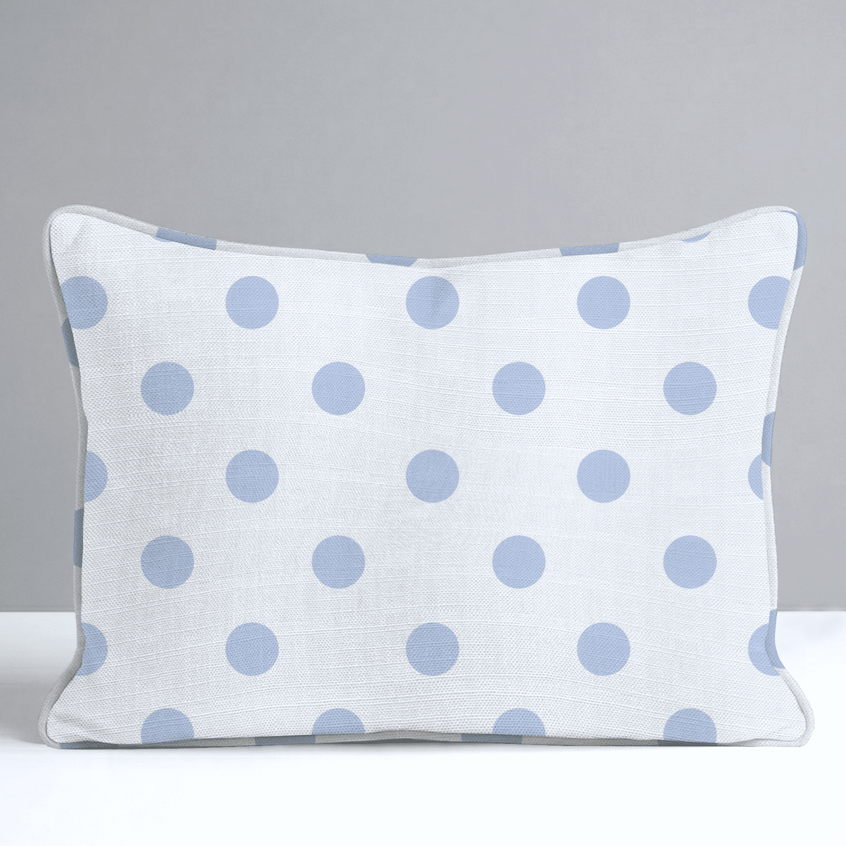 Leaf Me Be Periwinkle Dots Throw Pillow - Lemon Park