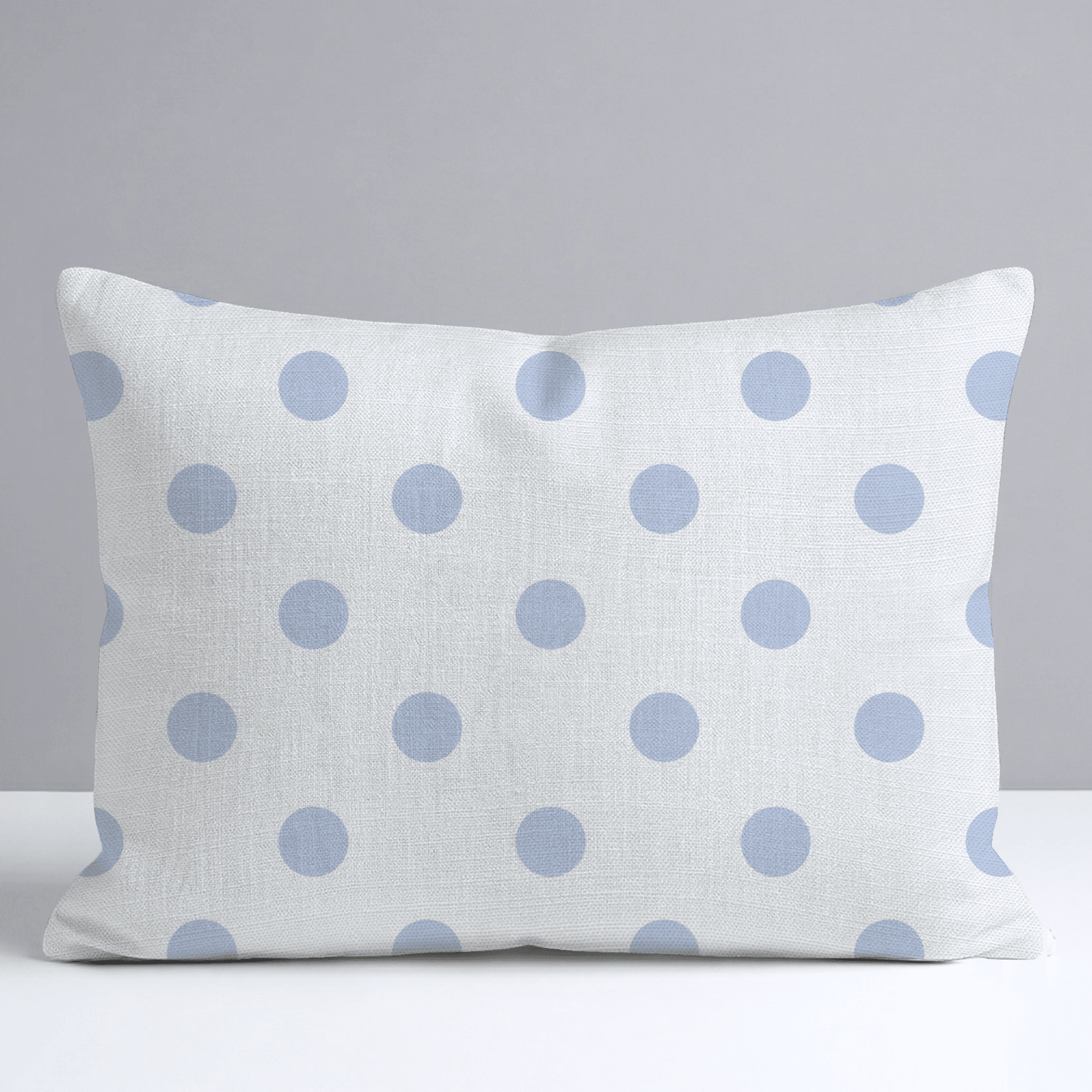 Leaf Me Be Periwinkle Dots Throw Pillow - Lemon Park