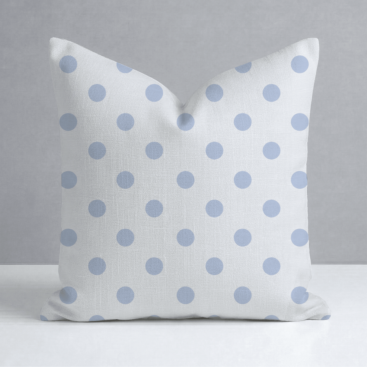 Leaf Me Be Periwinkle Dots Throw Pillow - Lemon Park