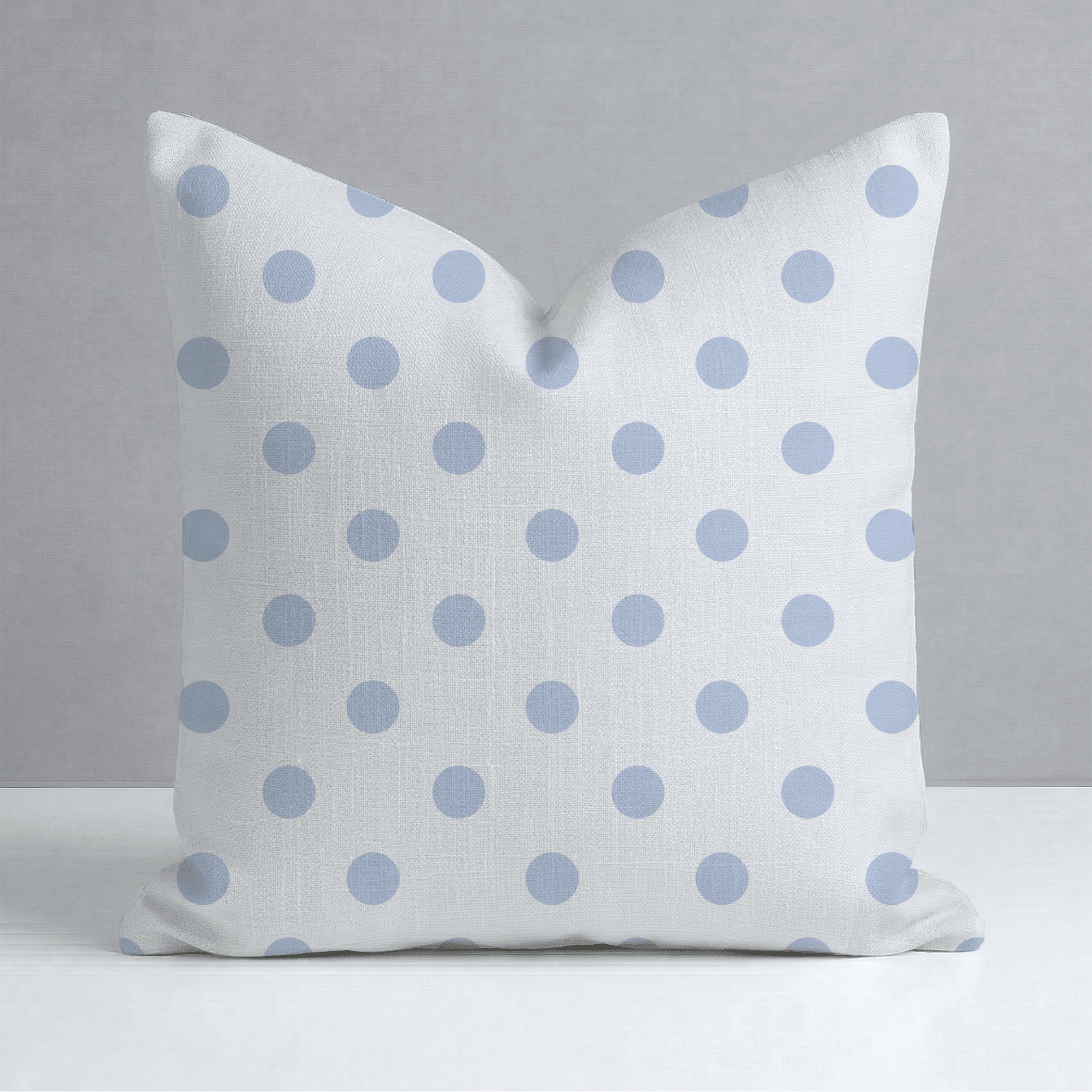 Leaf Me Be Periwinkle Dots Throw Pillow - Lemon Park