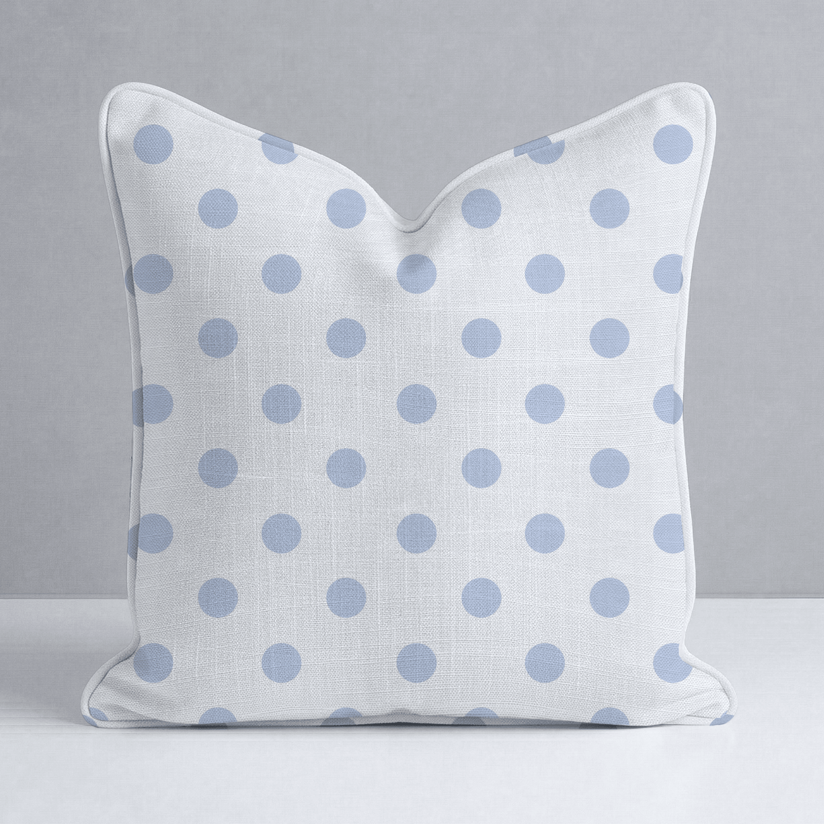 Leaf Me Be Periwinkle Dots Throw Pillow - Lemon Park