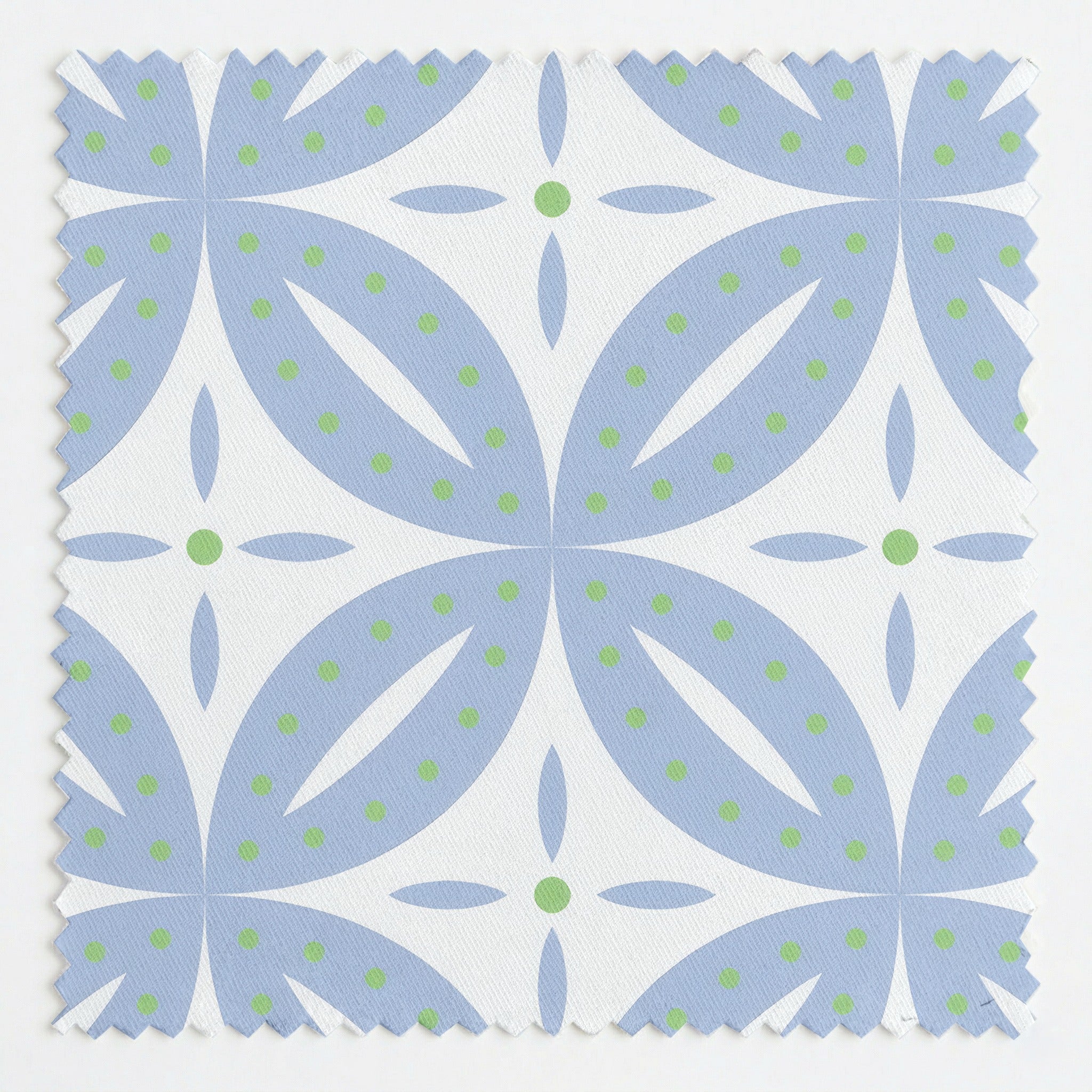 Leaf Me Be Periwinkle Grid - Fabric - Lemon Park