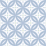 Leaf Me Be Periwinkle Grid Wallpaper - Lemon Park