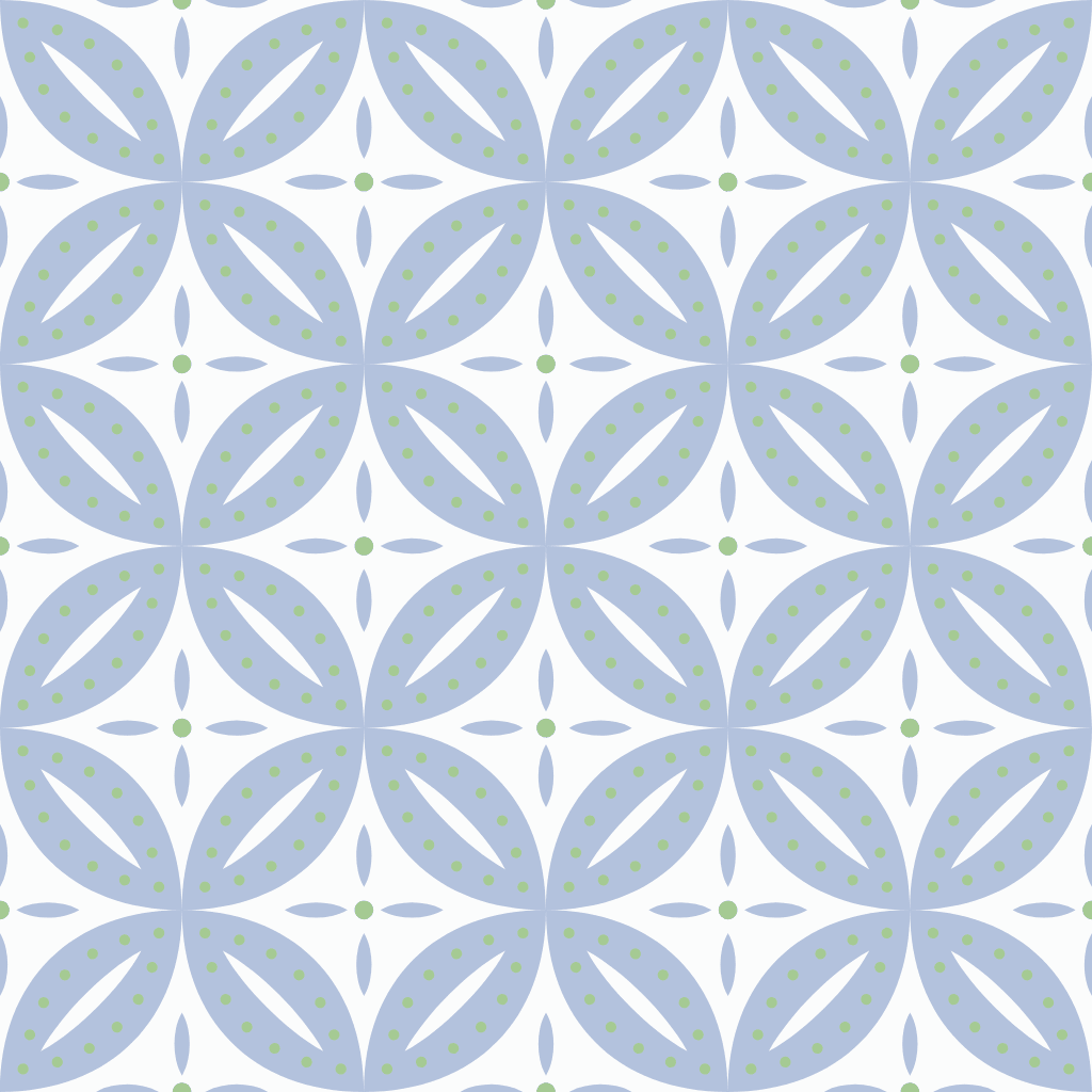 Leaf Me Be Periwinkle Grid Wallpaper - Lemon Park