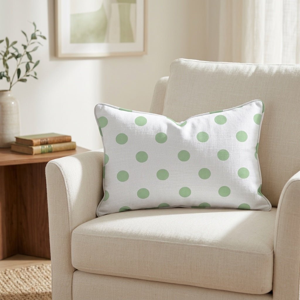 Leaf Me Be Willow Dots Throw Pillow - Lemon Park