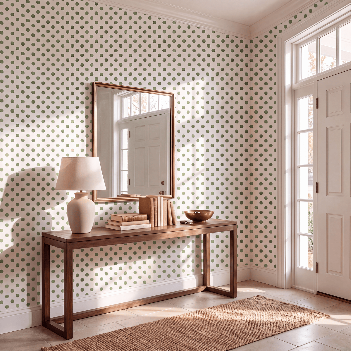 Leaf Me Be Willow Dots Wallpaper - Lemon Park