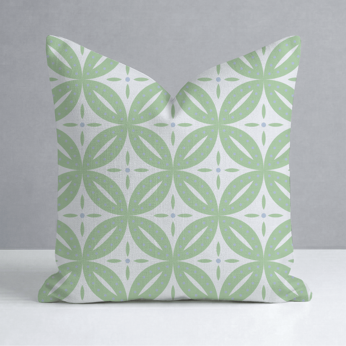 Leaf Me Be Willow Grid Throw Pillow - Lemon Park