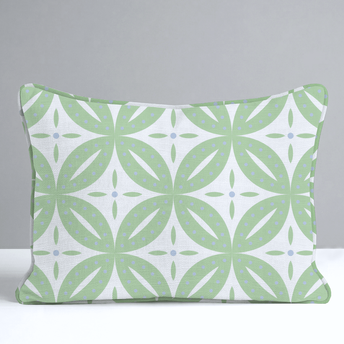 Leaf Me Be Willow Grid Throw Pillow - Lemon Park