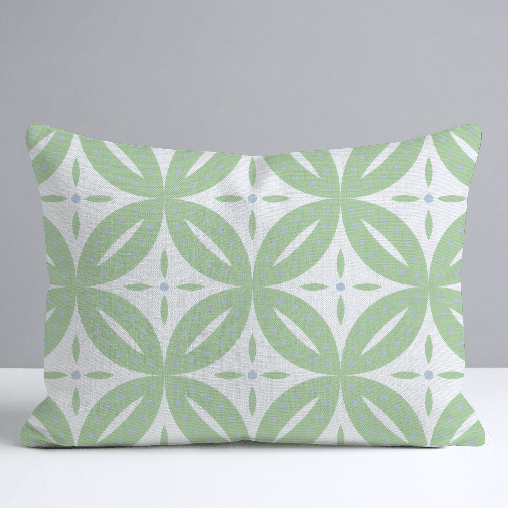 Leaf Me Be Willow Grid Throw Pillow - Lemon Park