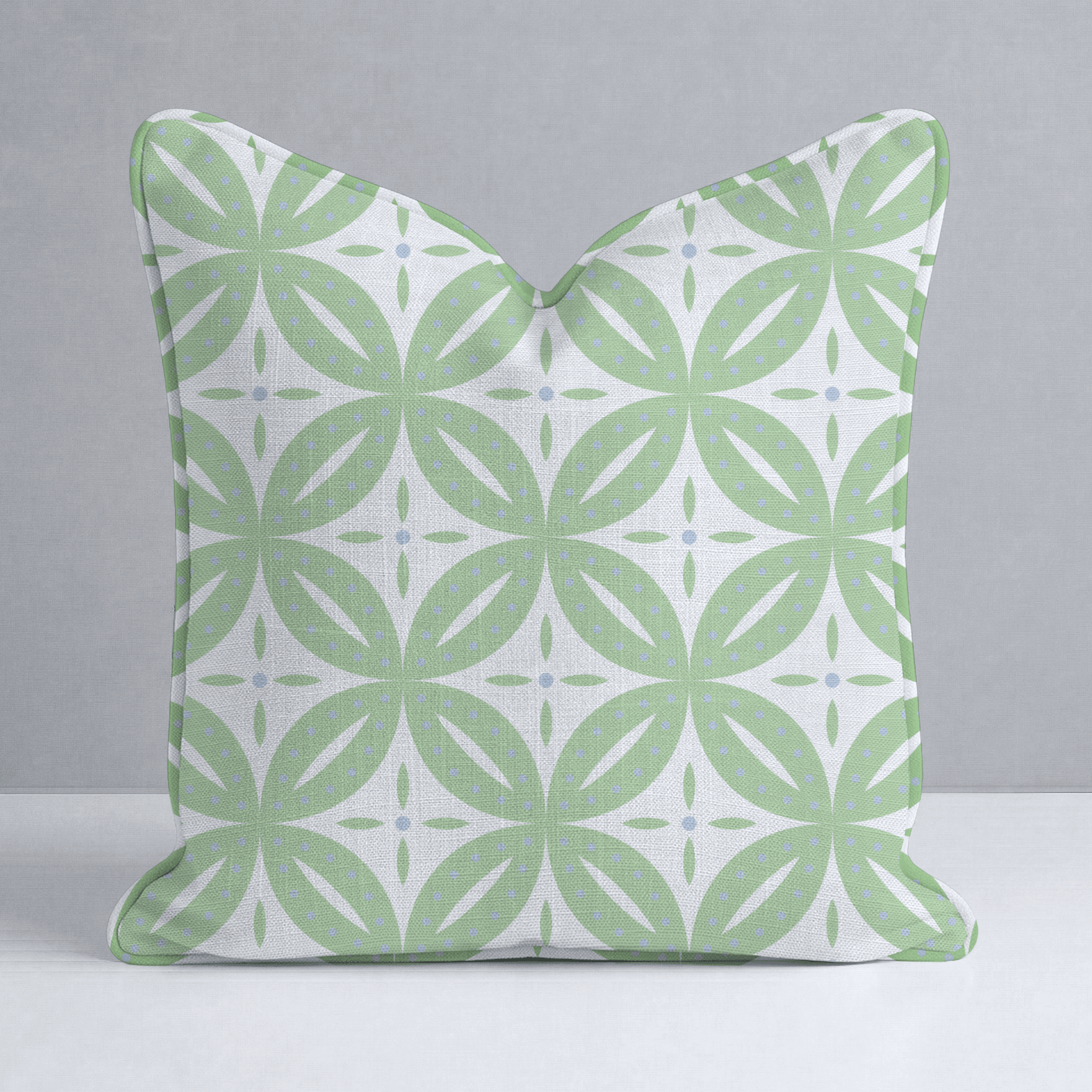 Leaf Me Be Willow Grid Throw Pillow - Lemon Park