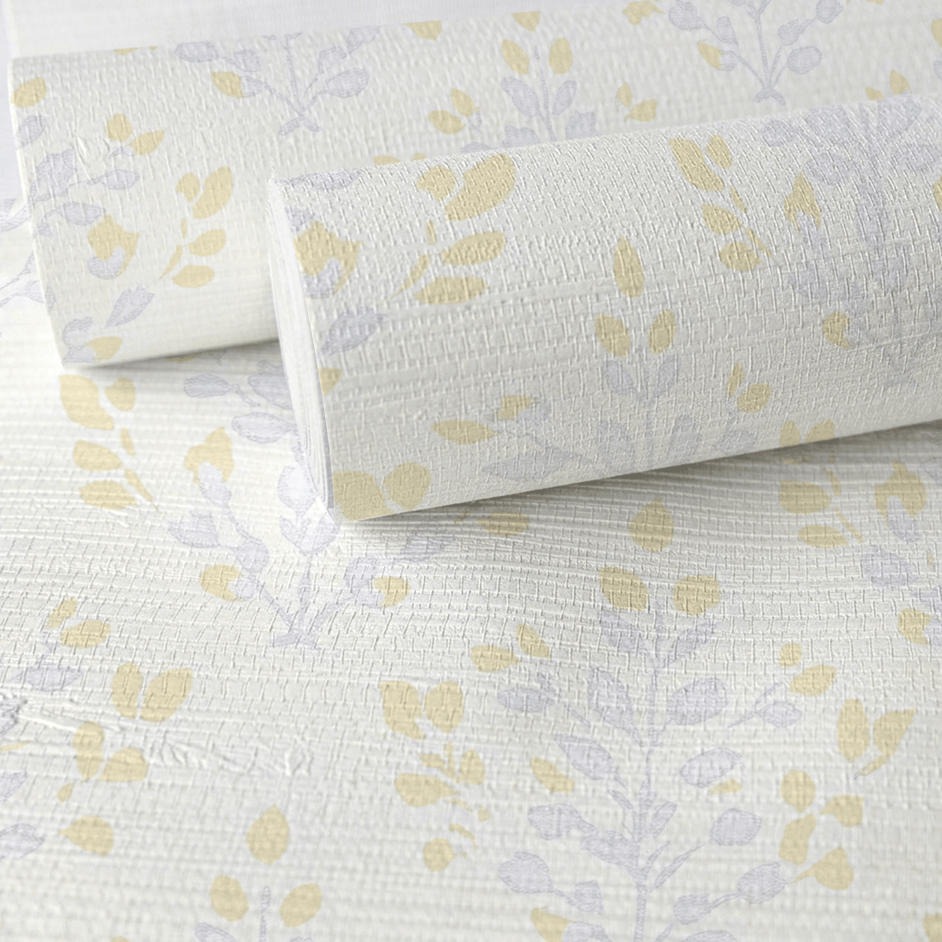 Leilani Faux Grasscloth Wallpaper - Lemon Park