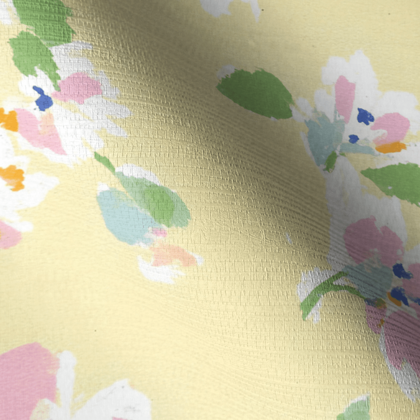 Lemon Meringue Faux Grasscloth Wallpaper - Lemon Park
