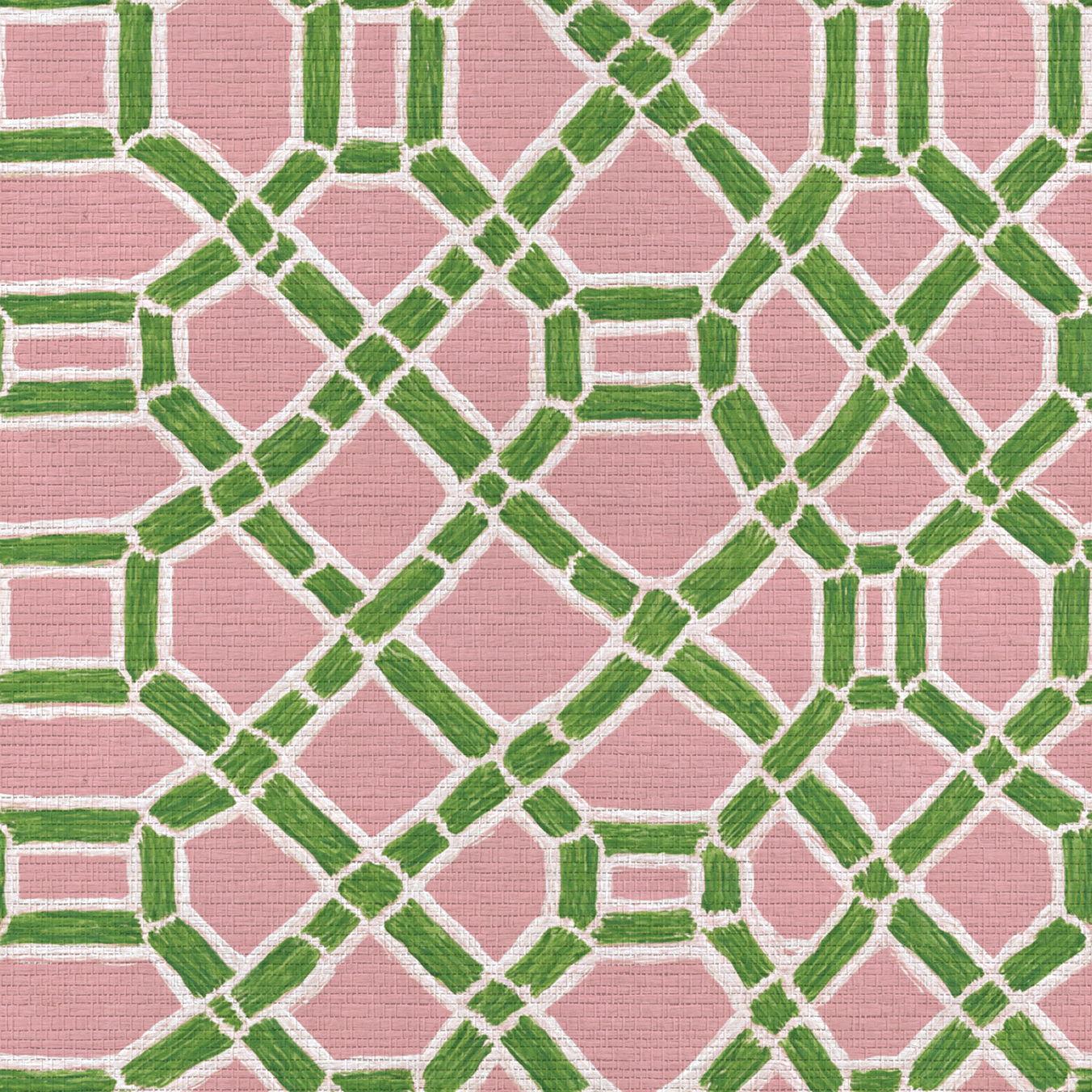Lemon Park x Kenz Kustomz Palm Canopy Faux Grasscloth Wallpaper - Lemon Park