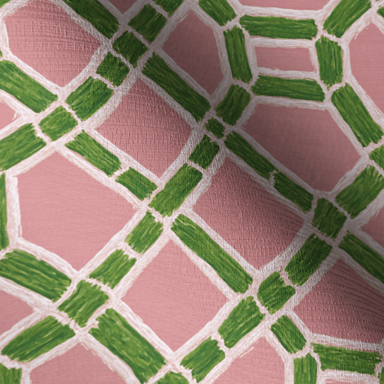 Lemon Park x Kenz Kustomz Palm Canopy Faux Grasscloth Wallpaper - Lemon Park