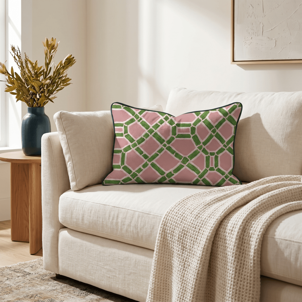 Lemon Park x Kenz Kustomz Palm Canopy Throw Pillow - Lemon Park