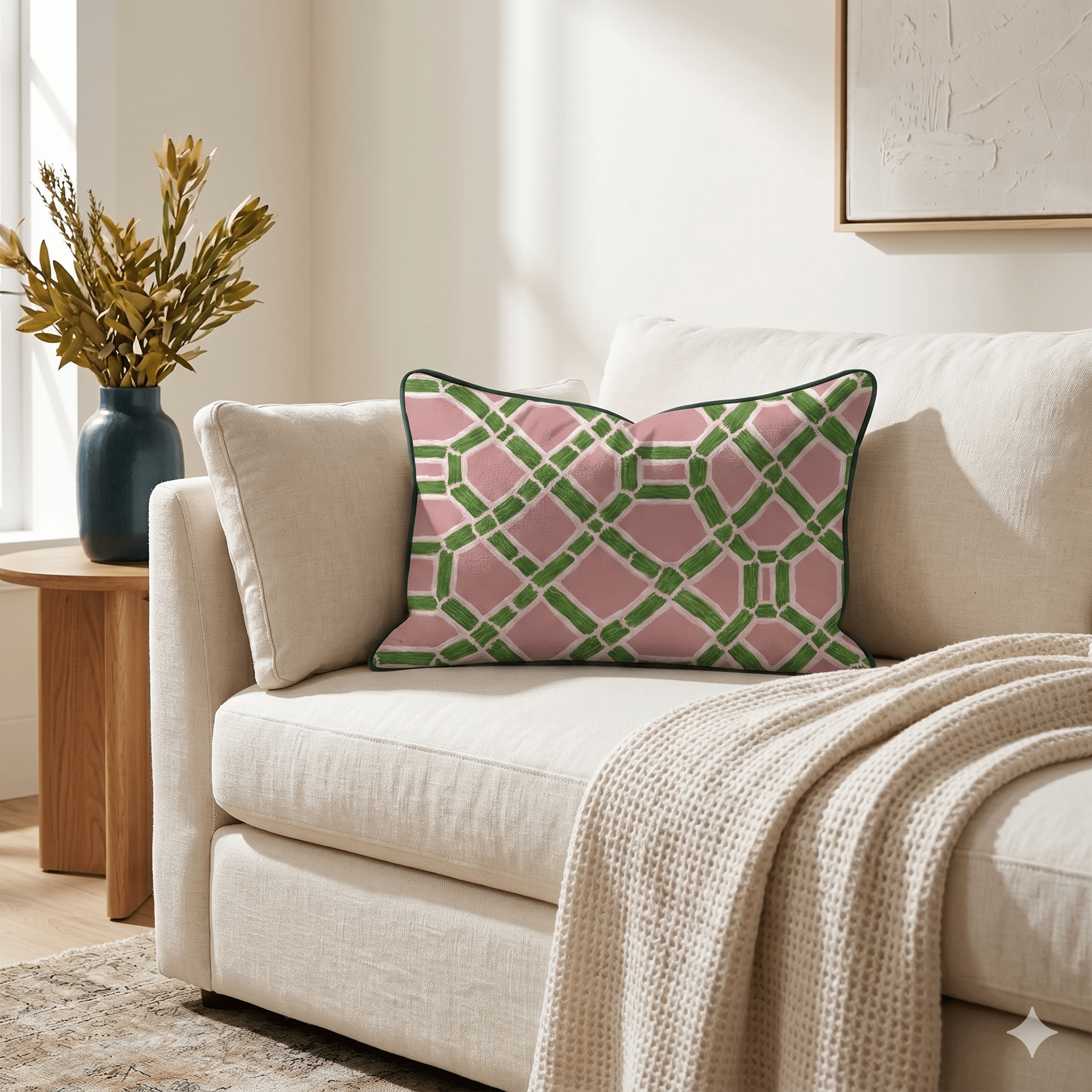 Lemon Park x Kenz Kustomz Palm Canopy Throw Pillow - Lemon Park