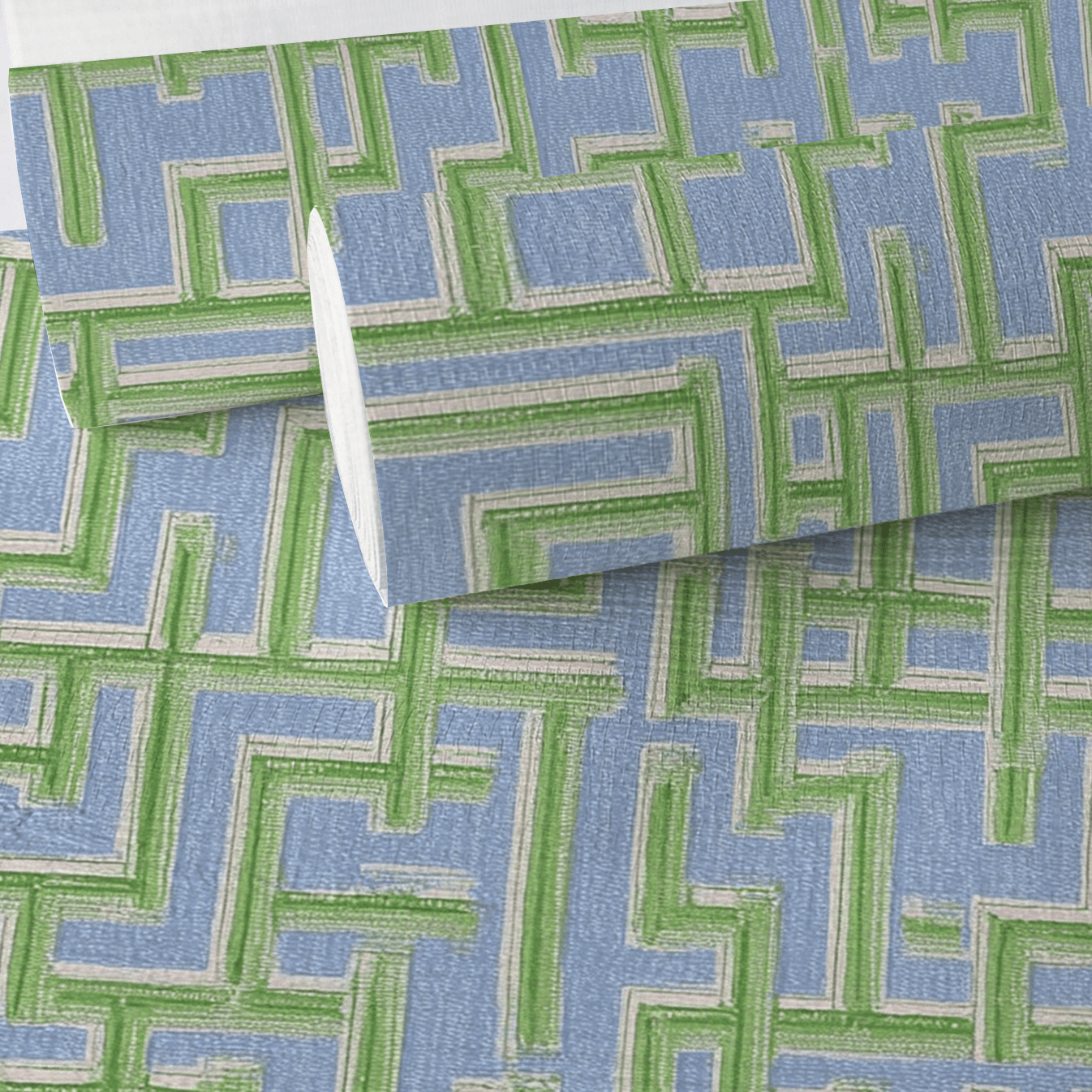 Lemon Park x Kenz Kustomz Seaglass Faux Grasscloth Wallpaper - Lemon Park