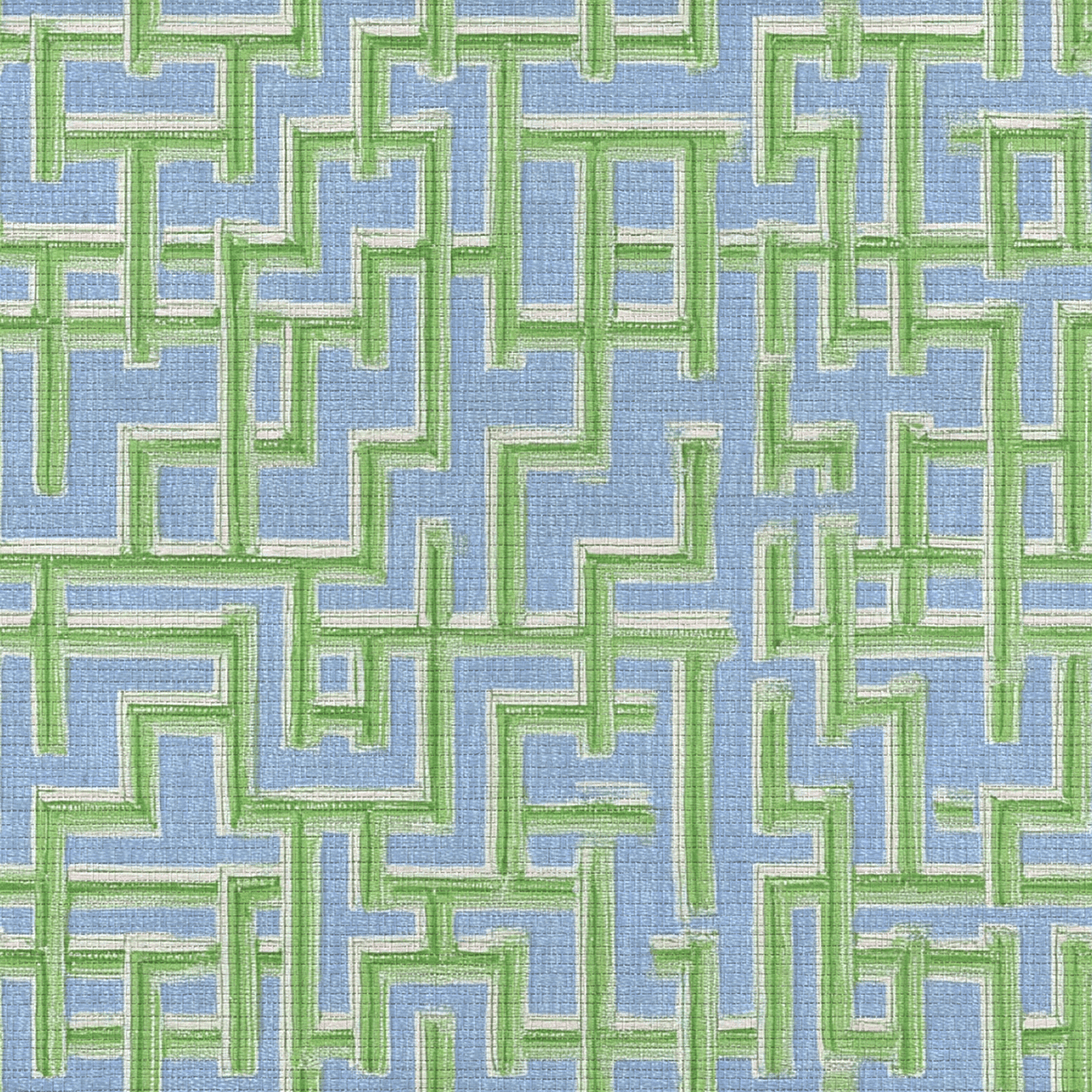 Lemon Park x Kenz Kustomz Seaglass Faux Grasscloth Wallpaper - Lemon Park
