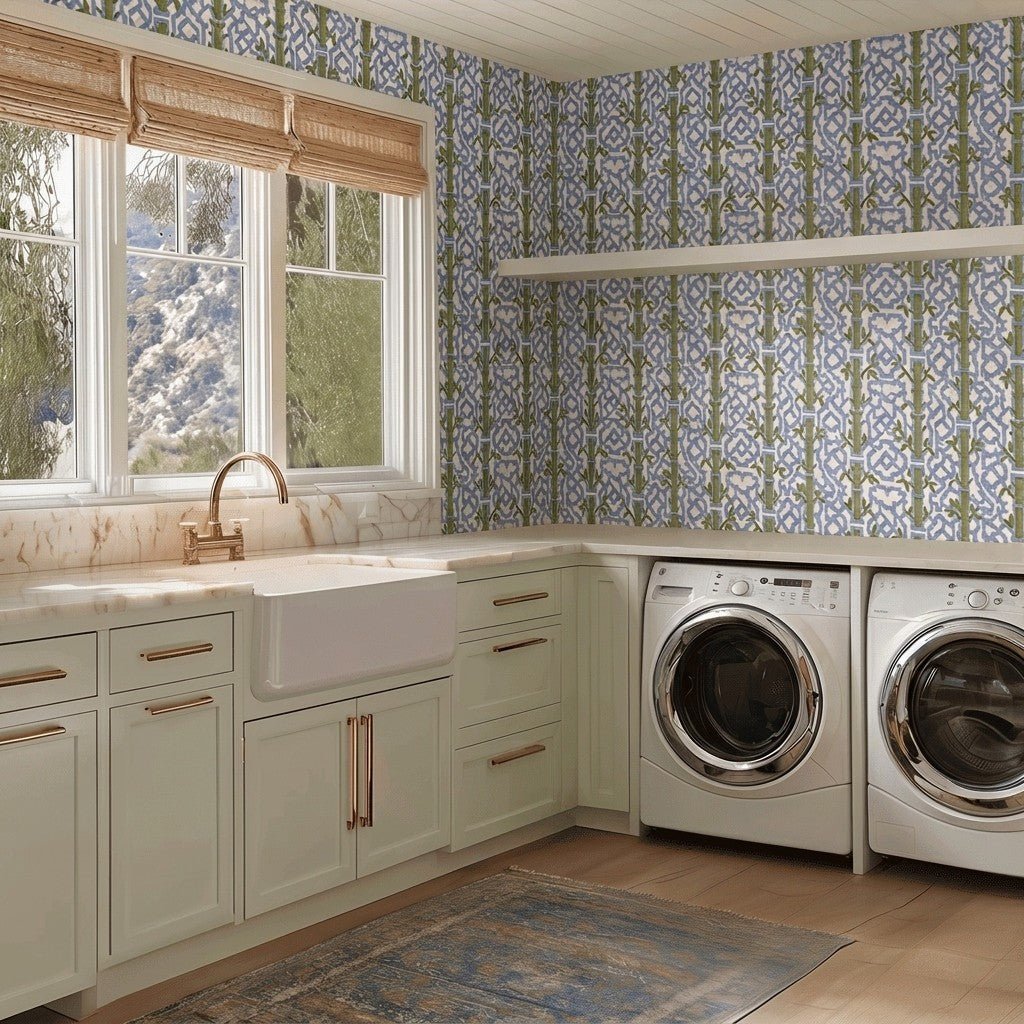 Lemon Park x Kenz Kustomz Terrace Faux Grasscloth Wallpaper - Lemon Park