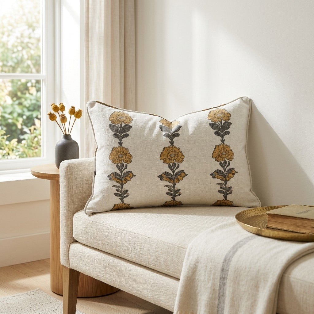 Lemon Poppy Throw Pillow - Lemon Park