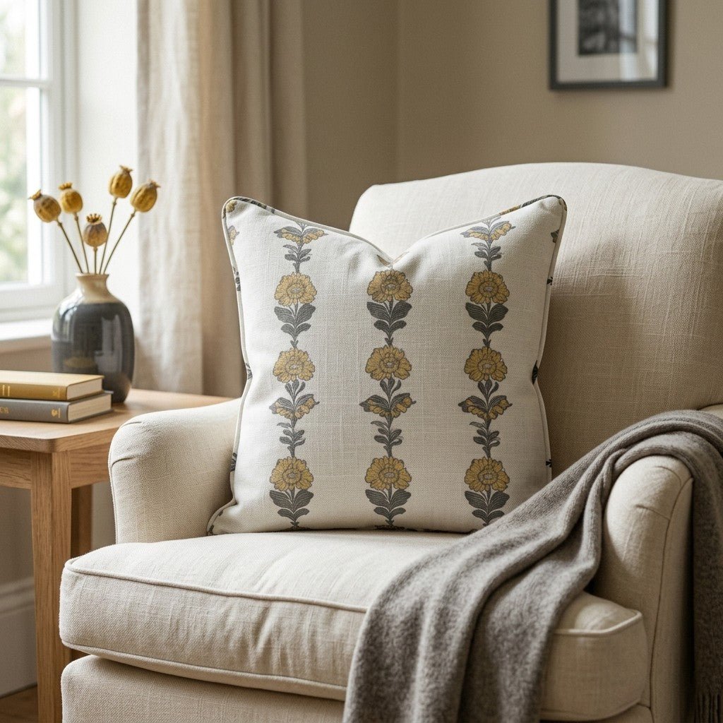 Lemon Poppy Throw Pillow - Lemon Park