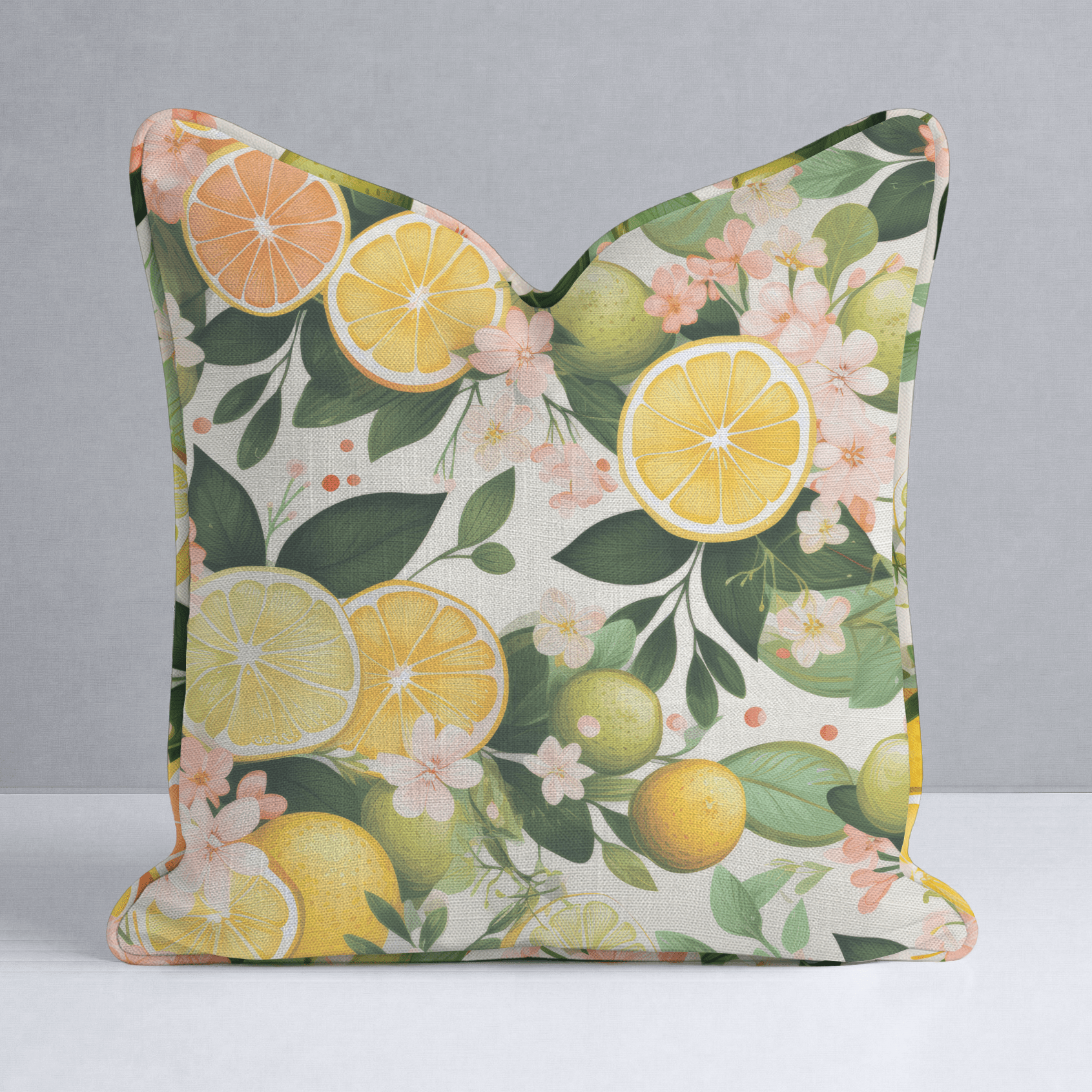 Lemonade Dreamscape Throw Pillow - Lemon Park