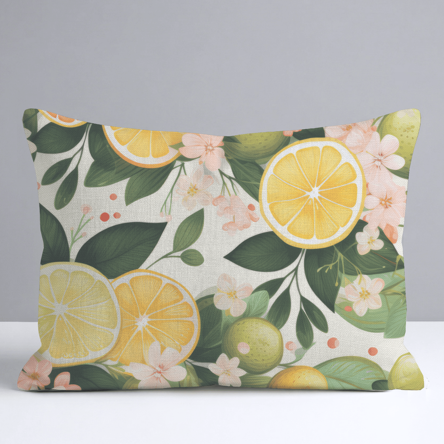 Lemonade Dreamscape Throw Pillow - Lemon Park