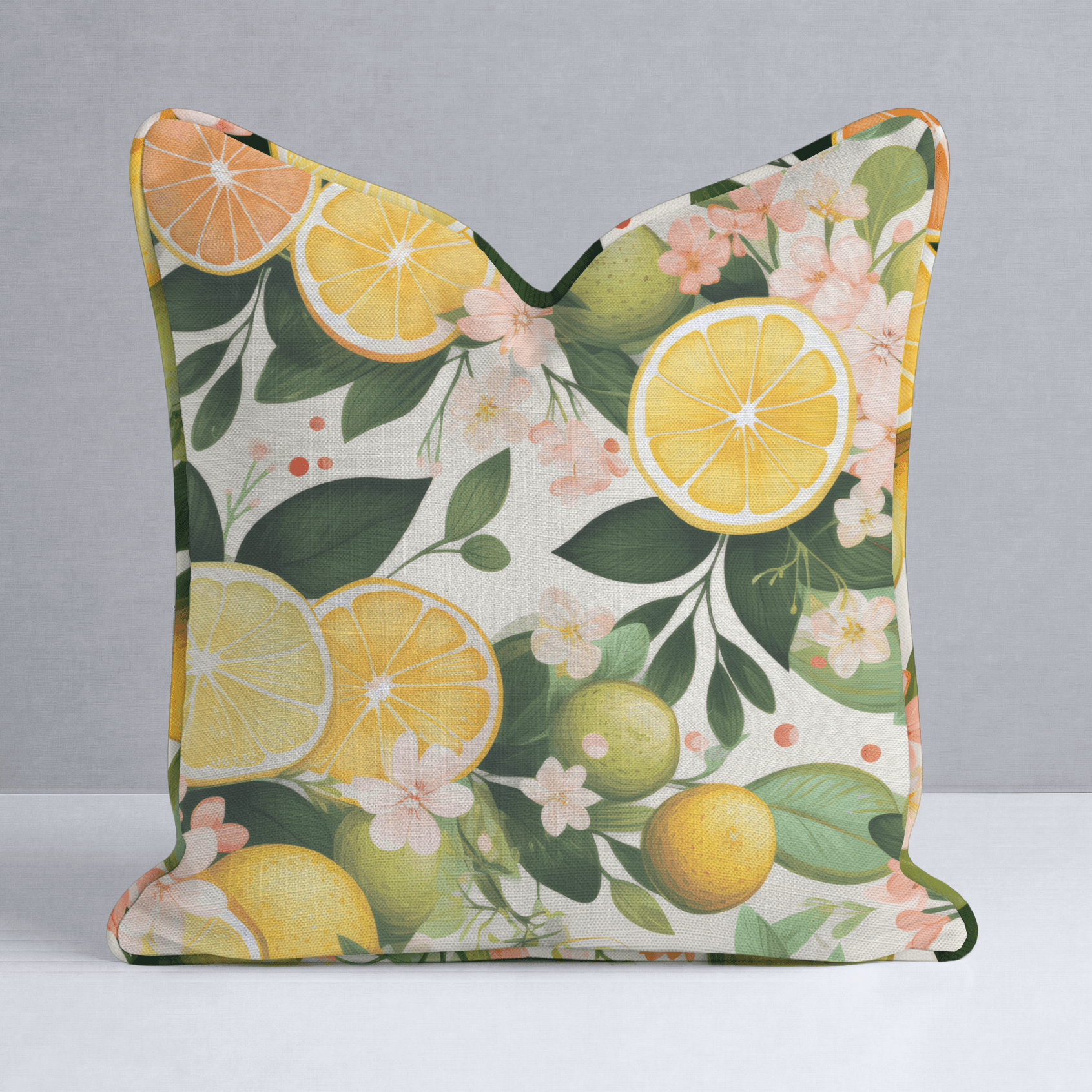 Lemonade Dreamscape Throw Pillow - Lemon Park