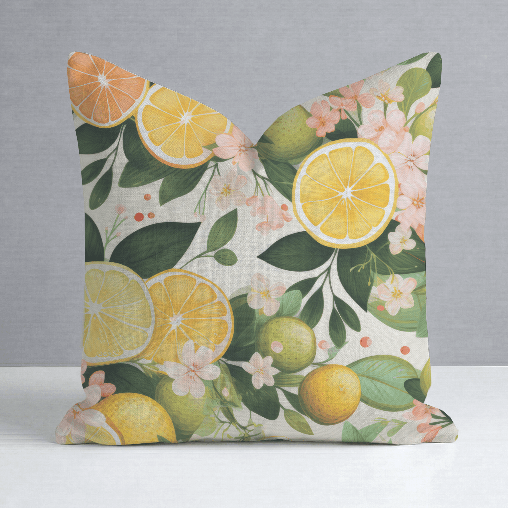 Lemonade Dreamscape Throw Pillow - Lemon Park