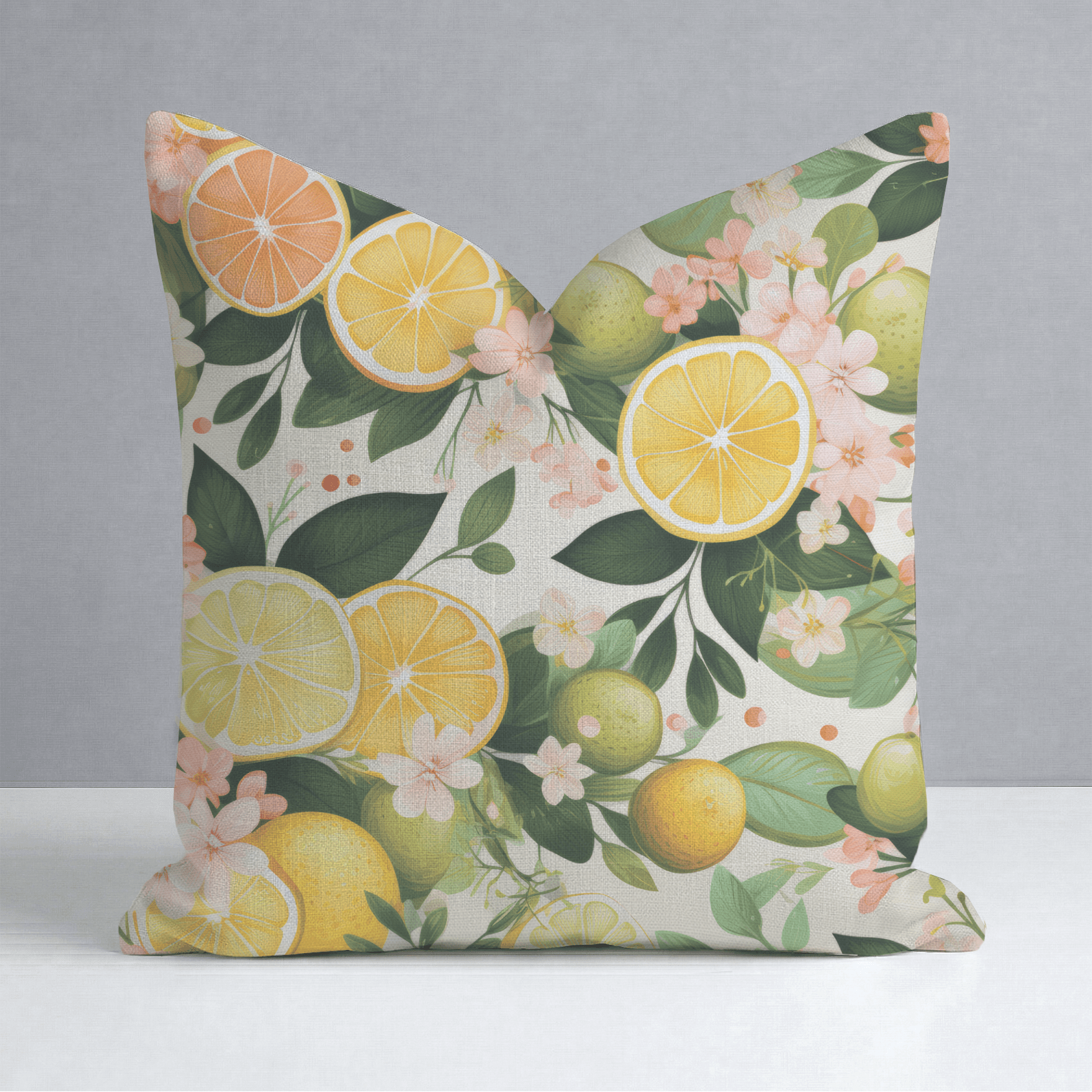 Lemonade Dreamscape Throw Pillow - Lemon Park