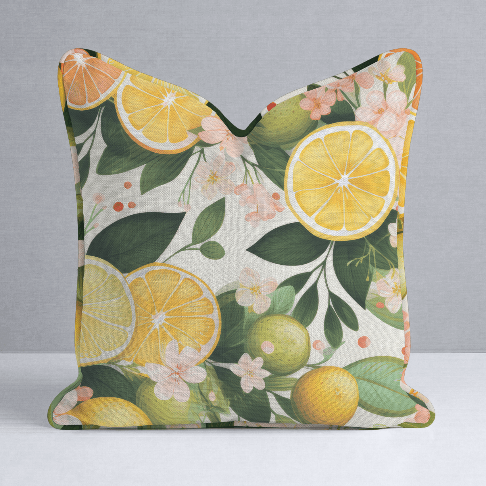 Lemonade Dreamscape Throw Pillow - Lemon Park