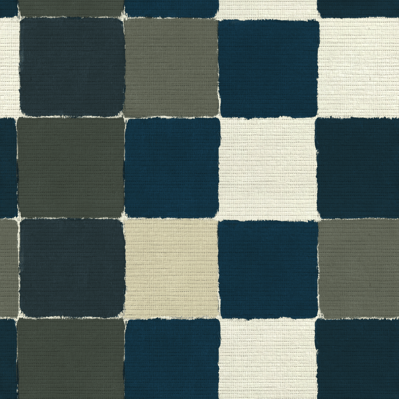 Letterman Check Faux Grasscloth Wallpaper - Lemon Park