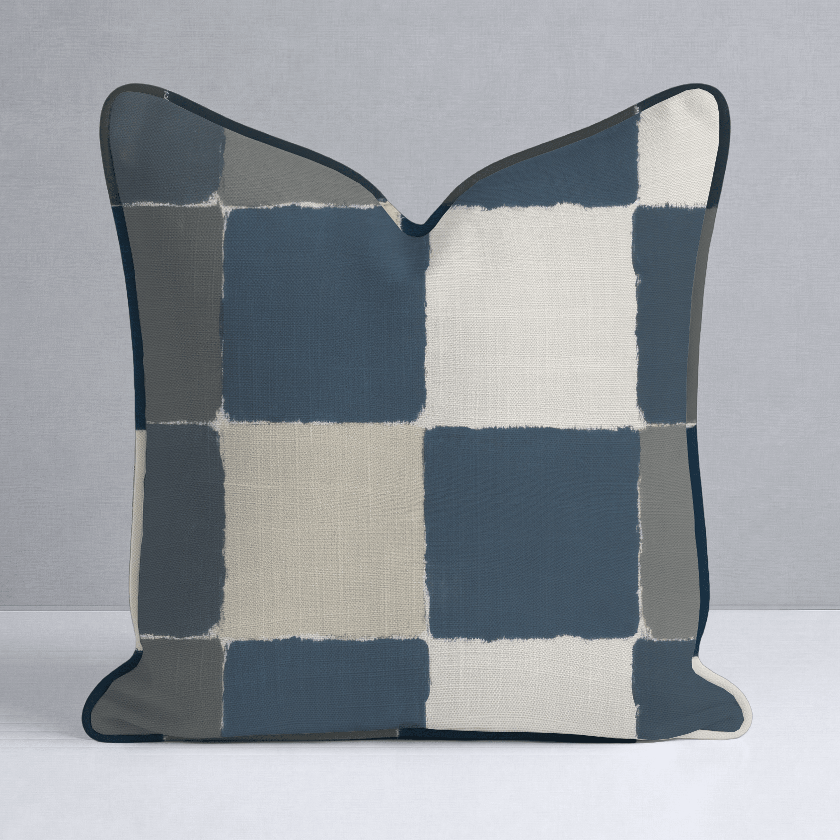 Letterman Check Throw Pillow - Lemon Park
